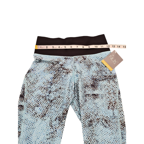 NUX Leggings Small Blue Black Snake Print - Picture 5 of 10